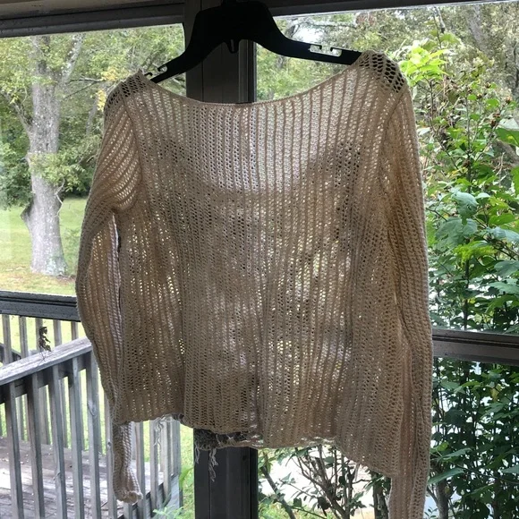 Free People Snowflake Crochet Sweater - Picture 5 of 6